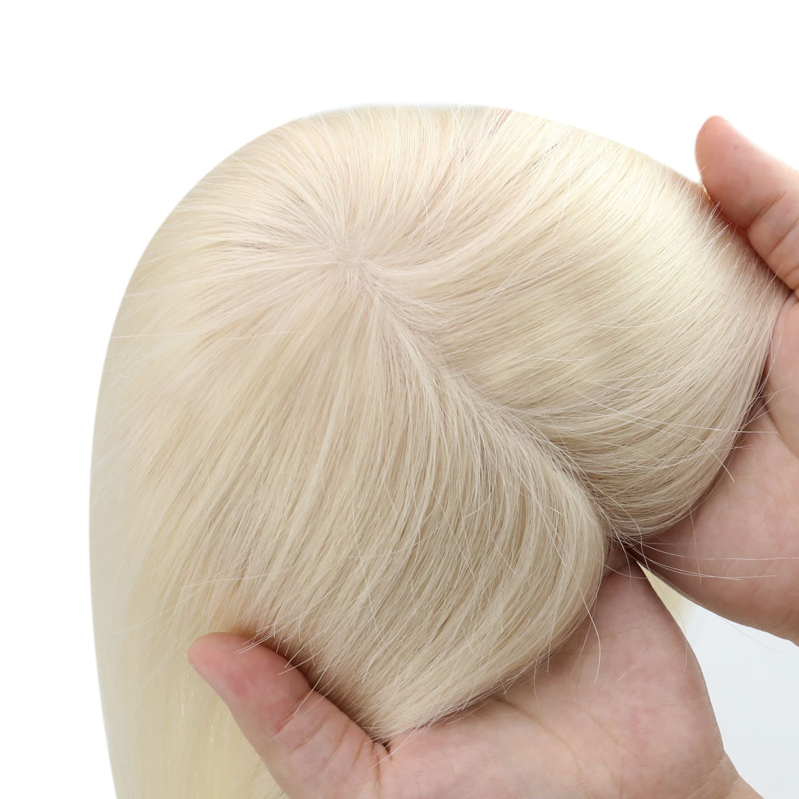 hair topper solid blonde seamless hairline
