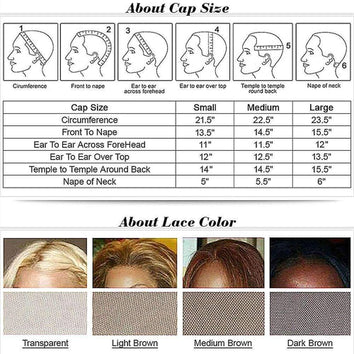 wig hair size