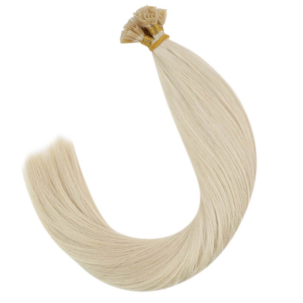 Virgin+ Human Hair U-tip Fusion Best Extensions Pure Blonde #1000