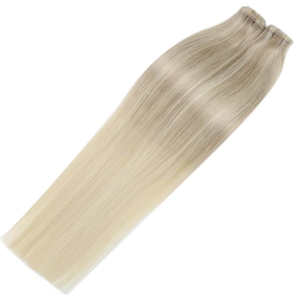 balayage omber flat weft human hair extensions