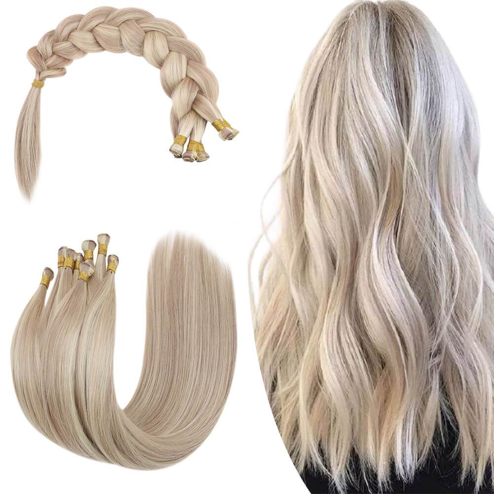Full Cuticle Virgin Hand-tied Real Human Hair Weft Highlithed 18/613