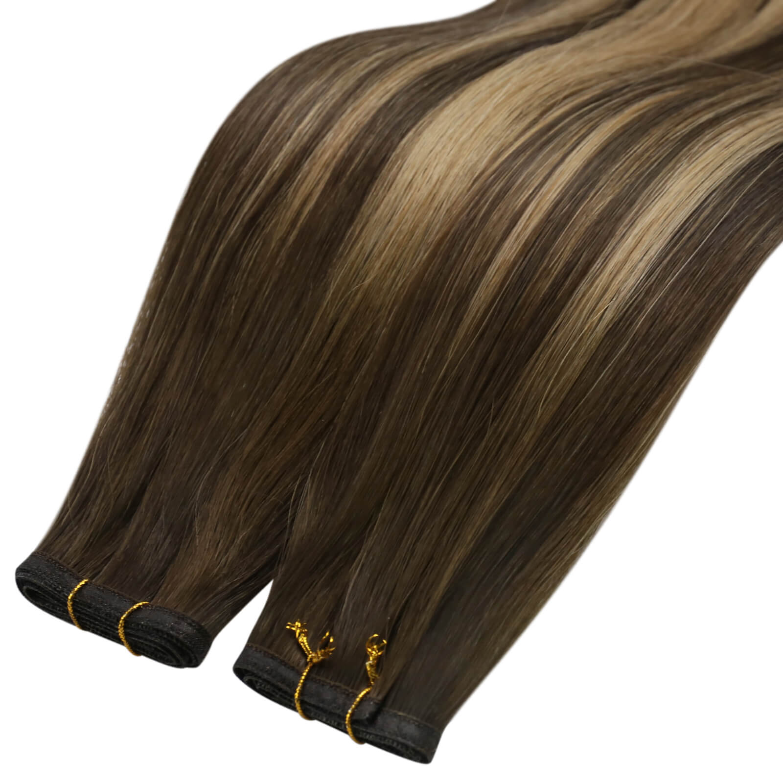 flat silk weft hair extensions for women #BM