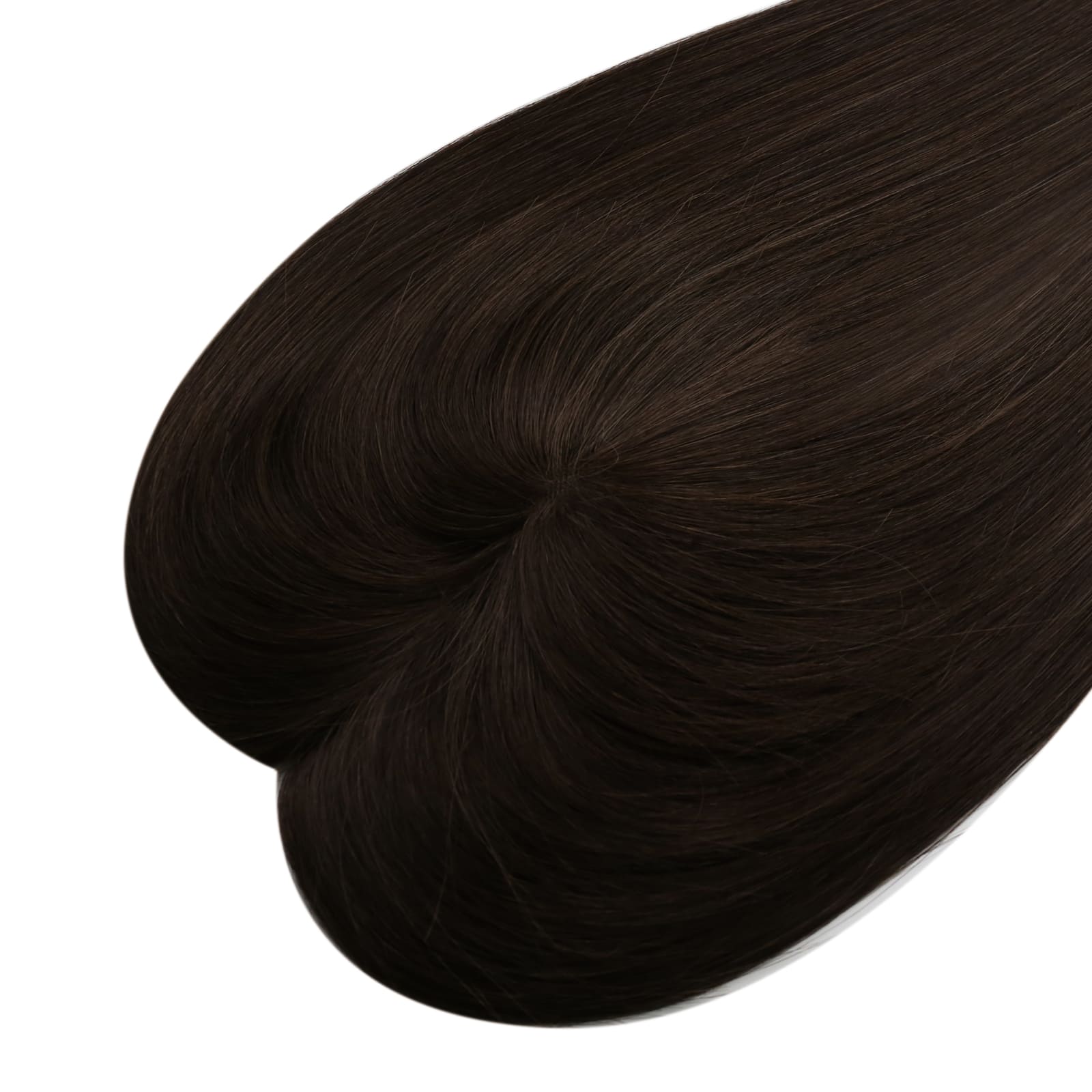 long hair touper brown clip in huamn hair topper for women
