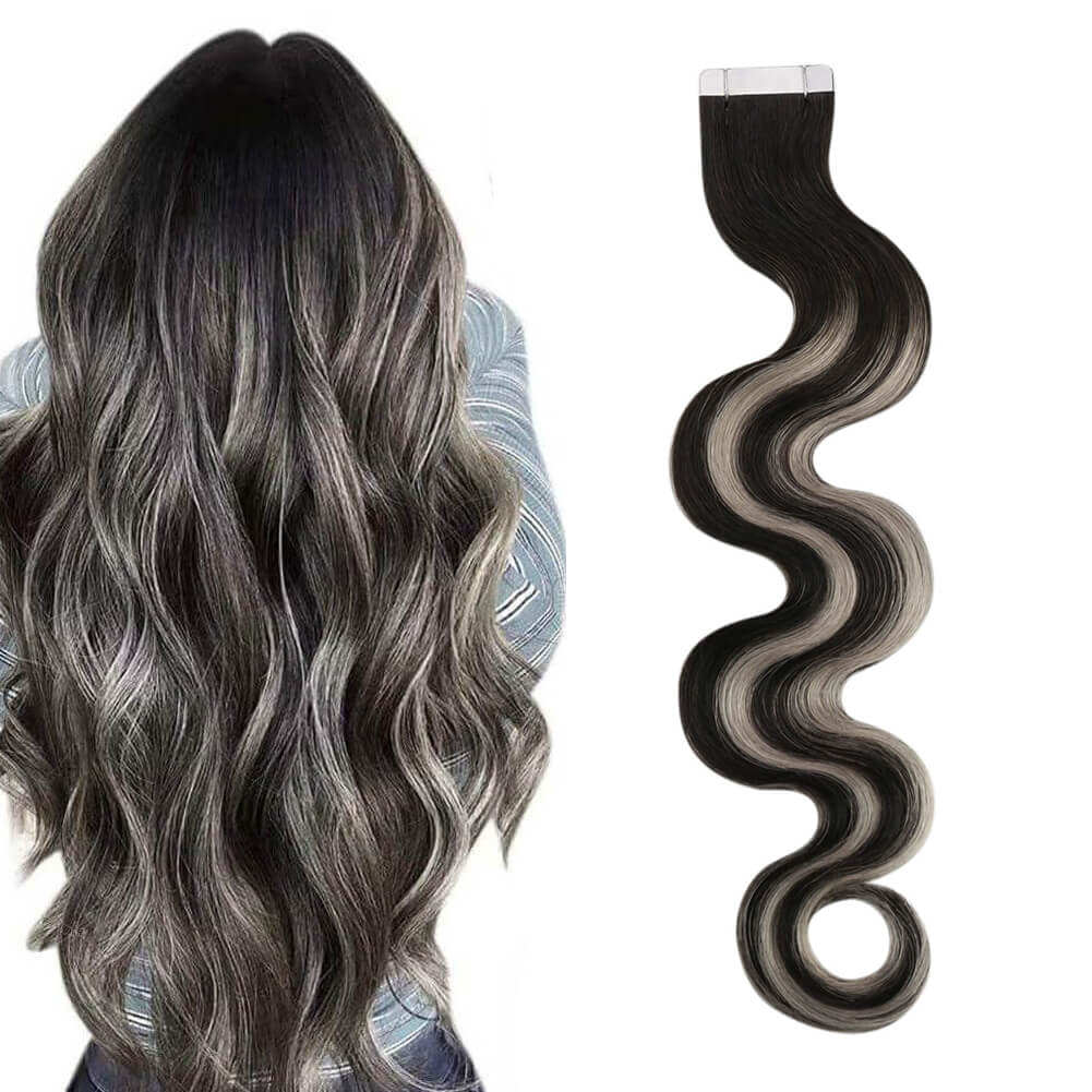 Inject Tape in Hair Extensions Curly Tape In Extension